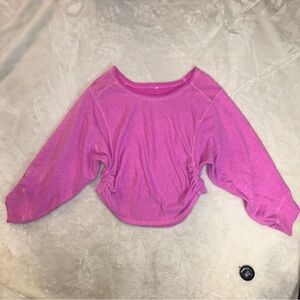 FP Movement by Free People Magenta Long Sleeve Sweatshirt Top Size M/L